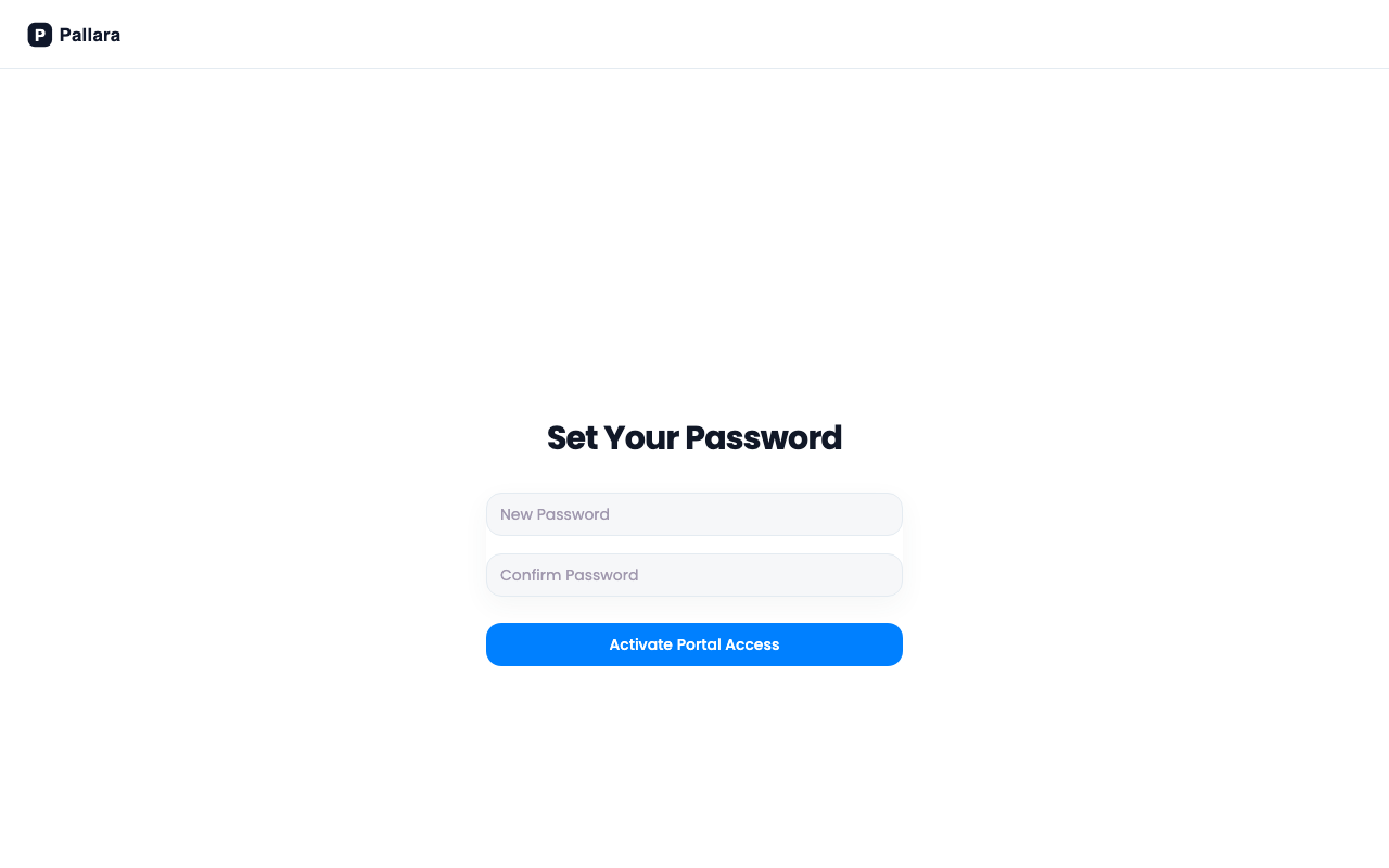 Set Your Password: choose your own password, then activate your portal access.