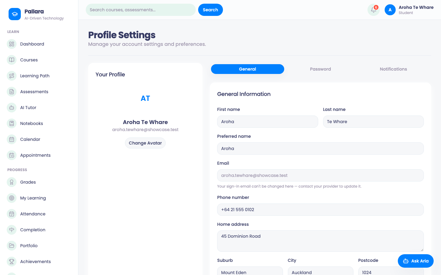 Profile Settings.